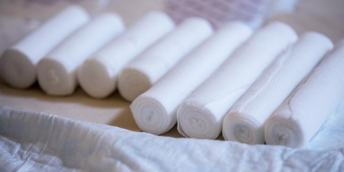 This is a photo of rolls of bandages.