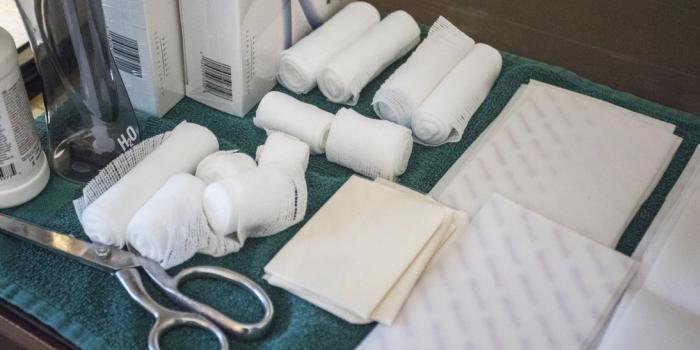 This photo is of wound care supplies.