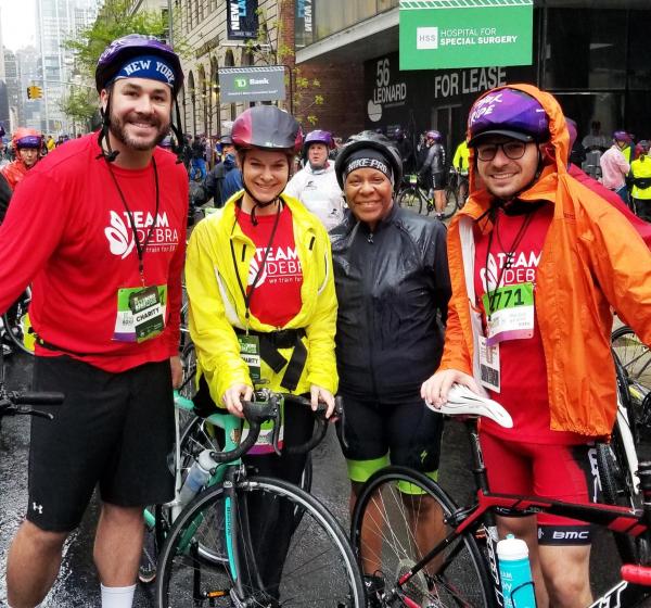 TEAM DEBRA members at TD Five Boro Bike Tour.