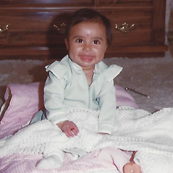Nisha Trivedi as a baby